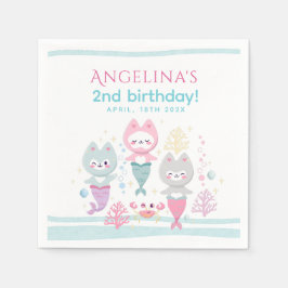 パーティー航海のナプキンスをテーマにした誕生日パーティー。 スタンダードカクテルナプキン