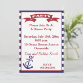 パーティー航海の-赤、白、青 招待状 (スタンド正面)