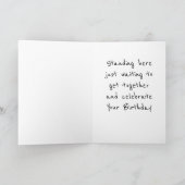 パーティー要求の準備が整いましたパーティー誕生日 カード (内部)