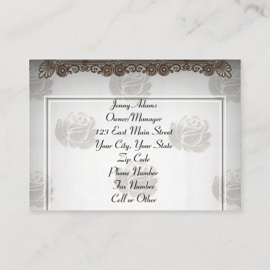 パーティー計画 名刺 (裏面)