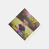 パーティー誕生日カスタム写真 スタンダードカクテルナプキン (角)