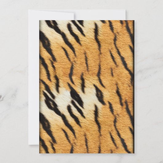 パーティー誕生日タイガー動物金ゴールド 招待状 (裏面)