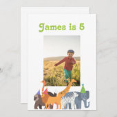 パーティー誕生日パーティーカスタム写真 招待状 (正面/裏面)