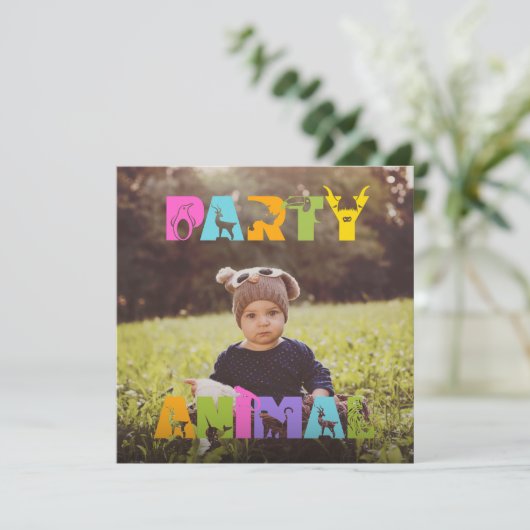 パーティー誕生日 招待状 (スタンド正面)