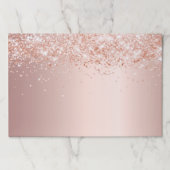 パーティー赤面バラ金ゴールドグリッター紙ランチョンマット ペーパーパッド (正面)