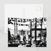 パーティー通りルラバルハルガティナウブラックnホワイト ポストカード (正面/裏面)