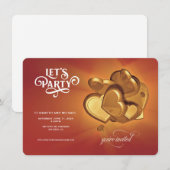 パーティー金ゴールドハートが日付を保存しよう(バージョン5) セーブザデート (正面/裏面)