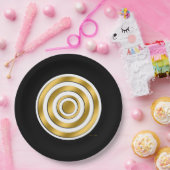 パーティー金ゴールドブラック紙ボウル ペーパープレート (パーティー)