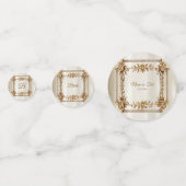 パーティー金ゴールド華美四角形Dimond花シャイニー コンフェッティ (正面)