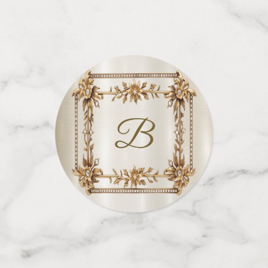 パーティー金ゴールド華美四角形Dimond花シャイニー コンフェッティ (スモール正面)