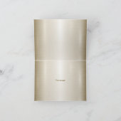 パーティー金ゴールド華美四角形Dimond花シャイニー サンキューカード (内部)