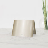 パーティー金ゴールド華美四角形Dimond花シャイニー サンキューカード (裏面)