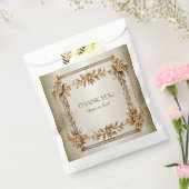 パーティー金ゴールド華美四角形Dimond花シャイニー フェイバーバッグ (封をした状態)