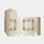 パーティー金ゴールド華美四角形Dimond花シャイニー フェイバーボックス (折り畳みなし)