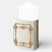 パーティー金ゴールド華美四角形Dimond花シャイニー フェイバーボックス (オープン)