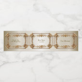 パーティー金ゴールド華美四角形Dimond花シャイニー ペットボトルラベル (シングルラベル)