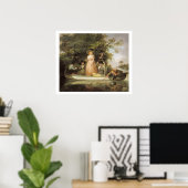 パーティー釣り(キャンバス上の油) ポスター (ホームオフィス)
