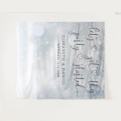 パーティー開始スクリプト冬の結婚式のフォトバックグラウンド タペストリー (正面(横))