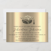 パーティー院生セピア金ゴールド院長 招待状 (正面)