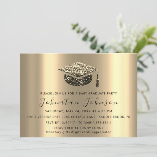 パーティー院生セピア金ゴールド院長 招待状 (スタンド正面)