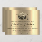 パーティー院生セピア金ゴールド院長 招待状 (正面/裏面)