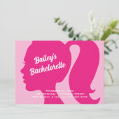 パーティー非常にピンクのバチェロレッテ 招待状 (スタンド正面)