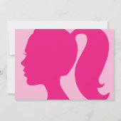 パーティー非常にピンクのバチェロレッテ 招待状 (裏面)