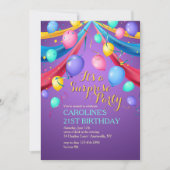 パーティー風船 招待状 (正面)