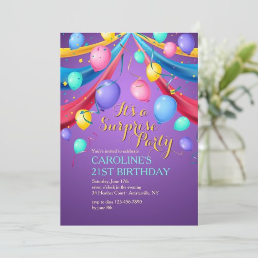 パーティー風船 招待状 (スタンド正面)