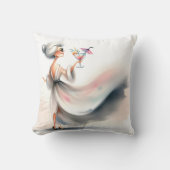 パーティー飲み女 クッション (正面)