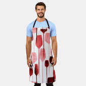 パーティー飲料の継ぎ目のないパターン エプロン (着用した状態)