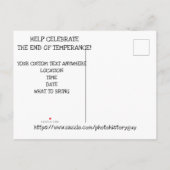 パーティー飲用パーティーヴィンテージ禁制 インビテーションポストカード (裏面)