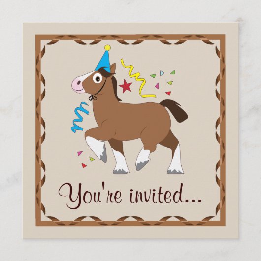 パーティー馬誕生会 招待状 (正面)
