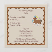 パーティー馬誕生会 招待状 (裏面)