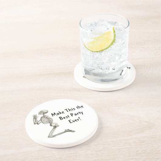 パーティー骨格最高のハロウィンコースター用祈りの言葉 コースター (側面)