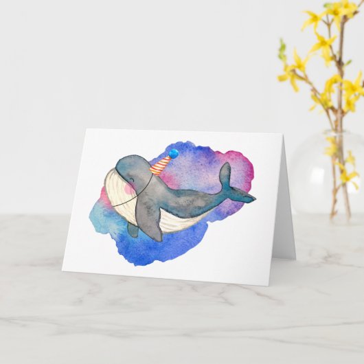 パーティー鯨 カード (黄色い花)