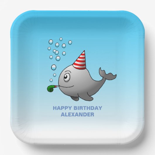 パーティー鯨 ペーパープレート (正面)