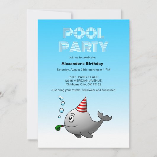 パーティー鯨 招待状 (正面)