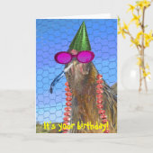 パーティー鶏 カード (黄色い花)