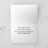 "パーティー鶏"パーティーを一晩中言う誕生日 カード (内部)