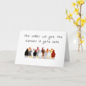 "パーティー鶏"パーティーを一晩中言う誕生日 カード (黄色い花)