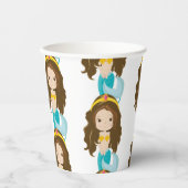 パーティー黄色の人魚紙カップ 紙コップ (正面)