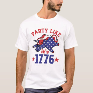 パーティー1776年おもしろい7月4日 Tシャツ