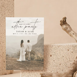 パーティー2写真の後に幸せに 案内状