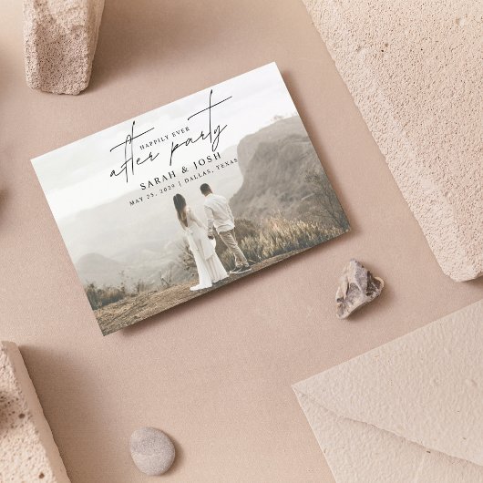 パーティー2写真の後に幸せに 案内状