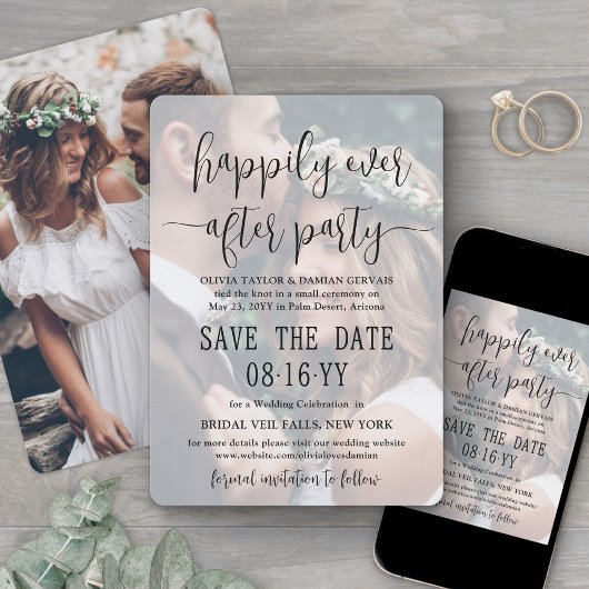 パーティー2 Photo Overlay 結婚'sの後に幸せに セーブザデート