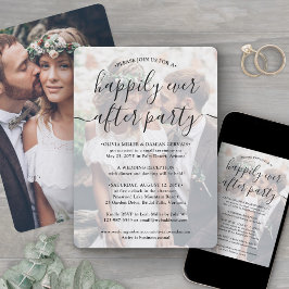 パーティー2 Photo Overlay 結婚'sの後に幸せに 招待状