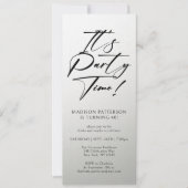 パーティー40歳の誕生日パーティーシンプルエレガント 招待状 (正面)