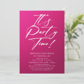 パーティー40歳の誕生日パーティーシンプルエレガント 招待状 (スタンド正面)