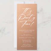 パーティー40歳の誕生日パーティーシンプルエレガント 招待状 (正面)